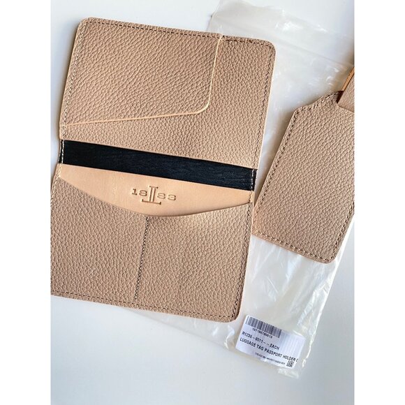 Lucchese Leather Passport Holder + Luggage Tag Set – Blush R1236-6511 - Picture 3 of 8